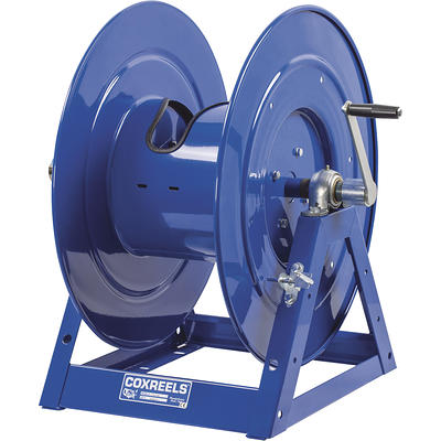 Coxreels Spring Rewind Right Side Mount Air and Water Hose Reel with (1)  Low Pressure Hose - 300 PSI