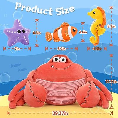 Tezituor Giant Weighted Crab Stuffed Animal with Clown Fish Seahorse  Starfish 4 PCS Soft Plush Ocean Animal Toys Set,40 Inches Crab Hugging  Pillow Gifts for Christmas Halloween Birthday - Yahoo Shopping