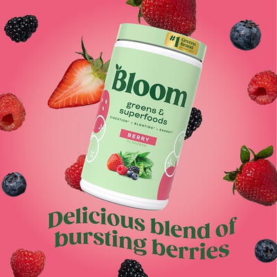 Bloom Nutrition Greens & Superfoods Berry Support Digestion 5.8