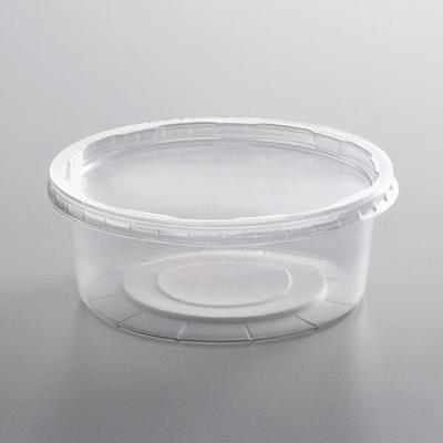 ChoiceHD 16 oz. Microwavable Translucent Plastic Deli Container and Lid  Combo Pack - 240/Case