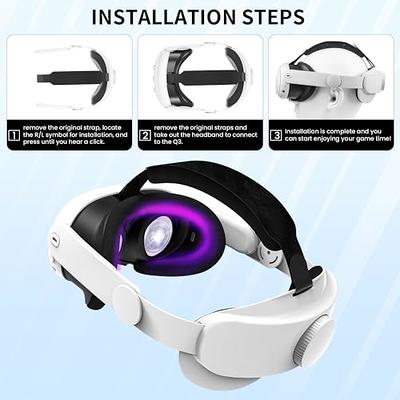 Compatible With Oculus Quest 3 Headband, Lightweight And Adjustable  Accessories To Enhance VR Headset Support And Comfort (White)(Black)VR  Accessories