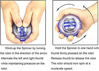 EXBEPE Auto-Start Power Gyro Ball, Metal Ball Center,Hand Wrist Forearm  Trainer and Fingers Grip Strengthener for Exercise Joint and Muscle with  LED