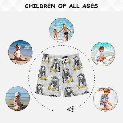 Mazeann Boys' Board Shorts Grey Monkey Banana Boys' Swim Trunks Shorts Teen Bathing  Suit Swimwears, XL - Yahoo Shopping