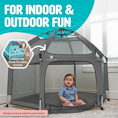 BabyBond Baby Playpen Pop-Up Dome Tent with Canopy and Mat For Outdoor Use