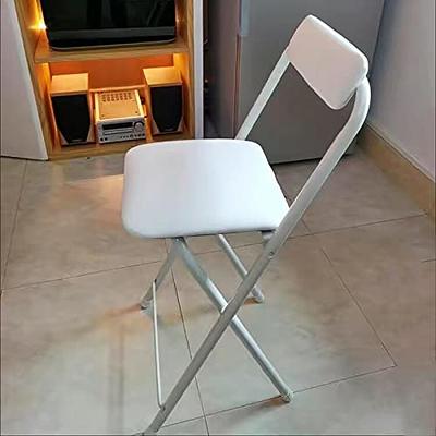 DDB DSHOME Folding Bar Stool with Backrest Leather Padded Counter