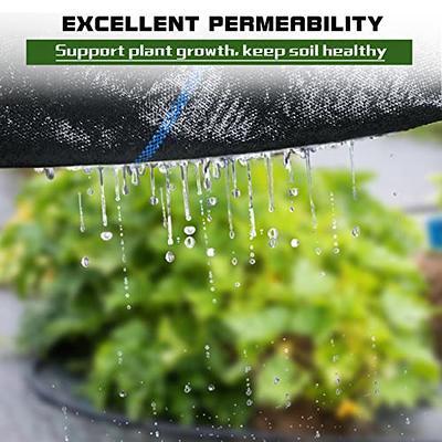 VEVOR Weed Barrier Fabric, Heavy Duty 4x100ft 5.8oz Woven Landscape Fabric, Garden Fabric Weed Barrier, Weed Control Fabric Ground Cover, Geotextile