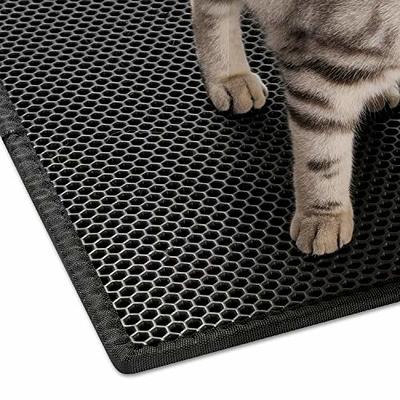 Pieviev Cat Litter Mat Double Layer Waterproof Urine Proof Trapping Mat 1  Pack (Gray, 30x24 Inch (Pack of 1))