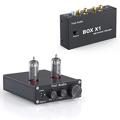Fosi Audio Box X3 5654W Tube Phono Preamp Turntable Preamplifier for MM  Phonograph Bluetooth 5.0 Mini Stereo Hi-Fi Pre-Amplifier for Home Audio  Record Player Sound System 