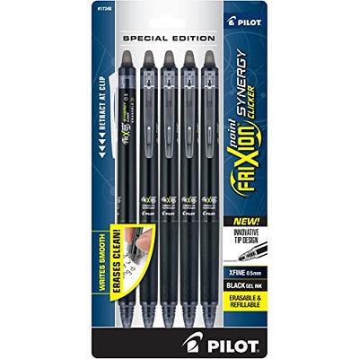 Pilot FriXion Clicker Erasable, Refillable & Retractable Gel Ink Pens, Fine Point, Assorted Color Inks, 7-Pack Pouch (31472)