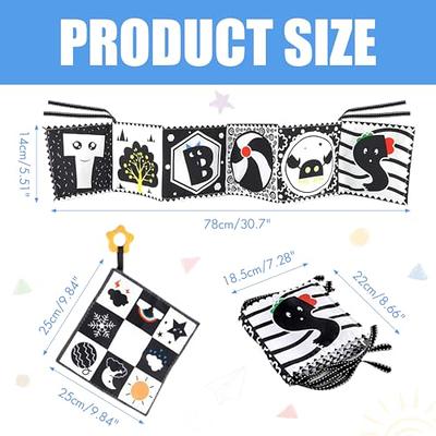 Cawgug Black and White High Contrast Soft Book for Babies 0-12 Months -  Early Education Infant Tummy Time and Sensory Toys, Montessori Cloth Book  Activities - Yahoo Shopping