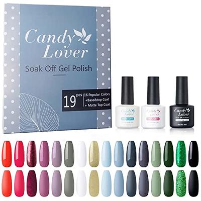 Gellen Gel Nail Polish Kit, 16 Colors Gel Polish Set with Top