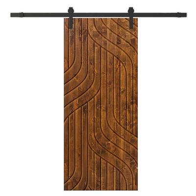 30 x 80 Wood Barn Door, Sliding Barn Door with All Hardware Kit