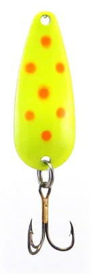Double X Tackle Pot-o-gold Bass & Trout Spoon Fishing Lure, Red/White