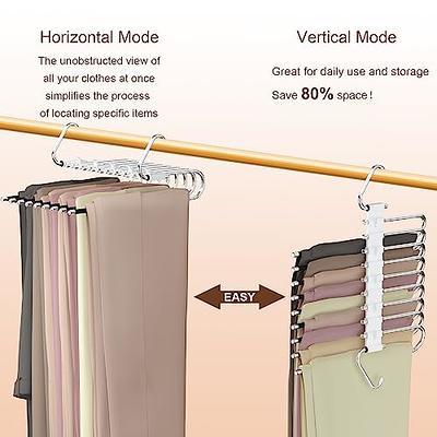 LAOYBLES Upgrade 9 Layers Pants Hangers Space Saving, Set of 4