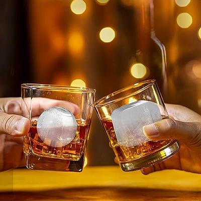 Ice Cube Trays, Sphere Whiskey Ice Ball Maker with Lids & Large Round Ice  Cube Molds for Cocktails & Bourbon - Reusable