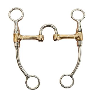 Bar H Equine Small Port Tongue Relief D Ring Horse Mouth Snaffle Bit w/ Copper Roller|Copper Bits for Horses|Horse Bit |horse bits|snaffle Copper Bits