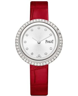 Piaget Possession Silver Dial Diamond Leather Strap Women's Watch