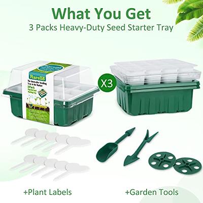 5Pcs Seed Starter Tray, Reusable Seed Starter Kit, Silicone Bottom