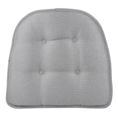 Mainstays Textured Chair Cushion, Gray, 1-Piece, 15.5 L x 16 W