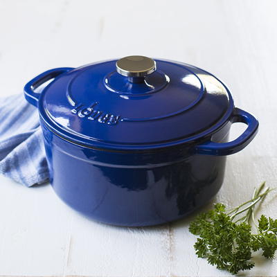 Lodge 6.5 Quart Enameled Cast Iron Dutch Oven, Red