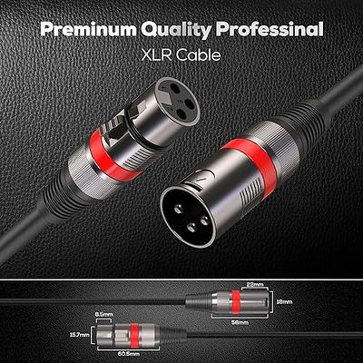 XLR Cables 6FT/1.8M 2 Packs,Bietrun Premium Heavy Duty Balanced Microphone  Cable with 3-Pin XLR Male to Female Microphone Cord Connector Compatible  with Microphones,Mixer,Speaker Systems,Preamps More - Yahoo Shopping