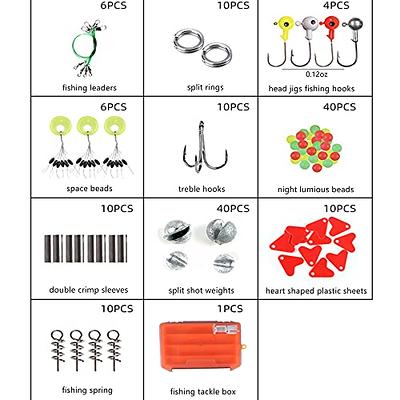 263PCS Fishing Accessories Kit, Fishing Terminal Tackle Set with Fishing  Weights Sinkers, Jig Hooks, Rolling Swivel Snap, Bobbers Float, Beads, Fishing  Gear with Tackle Box for Saltwater Freshwater : : Sports, Fitness