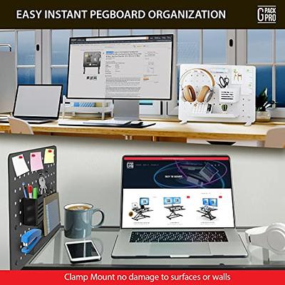 G-PACK PRO Clamp-on Desk Pegboard, Standing Desk Accessories for Office, Gaming  Desk Organizer, Privacy Panel for Desk, Work Desk Organizer, 16.5 x  12.5-inch, S1 White - Yahoo Shopping