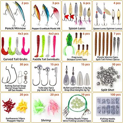 GOANDO Fishing Lures Kit 380Pcs Fishing Accessories Set for Bass