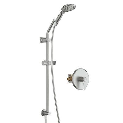 Cranach 2-Spray 5 in. LED 3-Color Dual Shower Head Wall Mount Handheld Shower Head 2.5 GPM in Brushed Gold(Valve Included)
