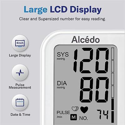 Alcedo Blood Pressure Monitor Upper Arm, Automatic Digital BP Machine with Wide-Range Cuff for Home Use