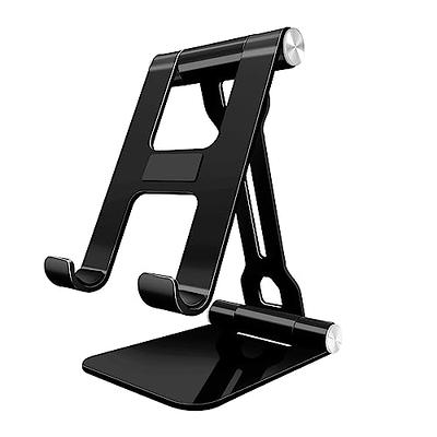 Adjustable Cell Phone Holder /Foldable Tablet Stand - Black
