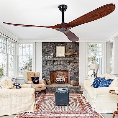 Tfvv 72 Inch Ceiling Fan No Lights 3 Wood Blades Garage Fans Without Remote Control Light Dc Motor Outdoor For Bedroom Living Room Porch And Patio Deep Walnut Yahoo Ping