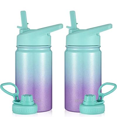 Snug Kids Water Bottle - insulated stainless steel thermos with straw  (Girls/Boys) - Cars, 12oz