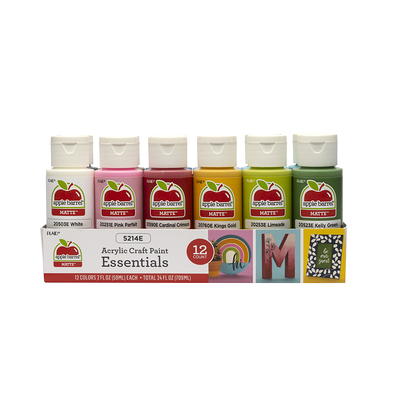 Apple Barrel Acrylic Craft Paint, Matte Finish, Essentials, 2 fl oz, 12 Pc  - Yahoo Shopping