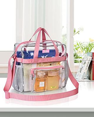 Large Clear Lunch Bag - Pink