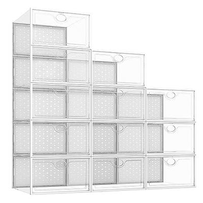  FINESSY Shoe Storage Boxes Stackable, 12 pack Medium