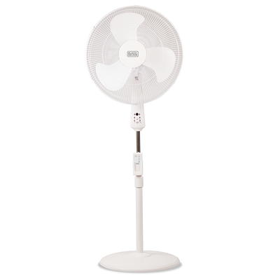 BLACK+DECKER BFSR18B 18 in. Stand Fan with Remote Control, Black 