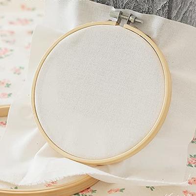 Caydo 6 Pieces Embroidery Hoop Set Bamboo Circle Cross Stitch Hoop