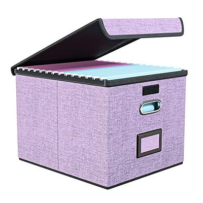 Huolewa Decorative File Organizer Storage Box with Lid, Linen Hanging Filing  & Storage Box with Plastic Slide for Office/Decor/HOM, Universal Hanging Filing  Organization Box for Letter/Legal Folder - Yahoo Shopping