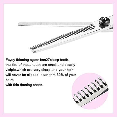 Hair Cutting Scissors Thinning Shears- Fcysy Professional Barber Sharp Hair  Scissors Hairdressing Shears Kit with Haircut Accessories in Leather Case  for Cutting Styling Hair for Women Men Pet - Yahoo Shopping