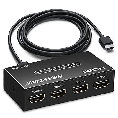 GREATHTEK 1x2 HDMI Extender Splitter 1080P 3D Over Cat5e/Cat6/Cat7 Ethernet  Cable with 2 HDMI Loop Out - Up to 50m/165ft - EDID Management & POC