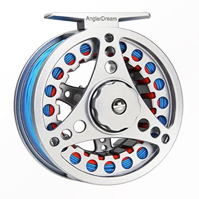 Piscifun Sword Fly Fishing Reel with CNC-machined Aluminum Alloy Body 5/6  Space Gray, Fly Fishing Line with Welded Loop WF5wt 100FT Sky Blue, and Fly  Fishing Backing Line 20LB 100yds Yellow 