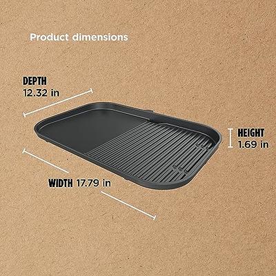 Cast Iron Griddle for Ninja Woodfire Grills,Non-Stick Flat Top Griddle  Grill Pan