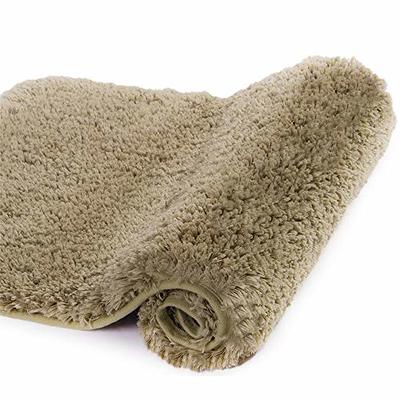 AMOAMI Upgraded Waffle Bath Mat, Super Absorbent Non Slip Bath Mats for  Bathroom Floor, Machine Washable Bathroom Rugs with Tassels, Rubber Backed