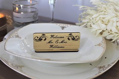 Personalized Acrylic Laser Cut Names Gold Place Cards Name Settings Guest  Tags Wedding Party Table Signs Invitation Escort Cards Custom Wood 