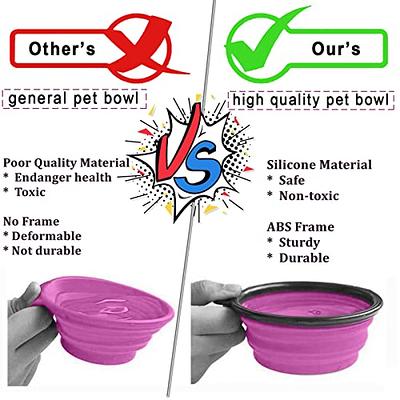 Dog Bowl Pet Collapsible Bowls, 2 Pack Collapsible Dog Water Bowls for Cats  Dogs, Portable Pet Feeding Watering Dish for Walking Parking Traveling with  2 Carabiners Small Blue+Green