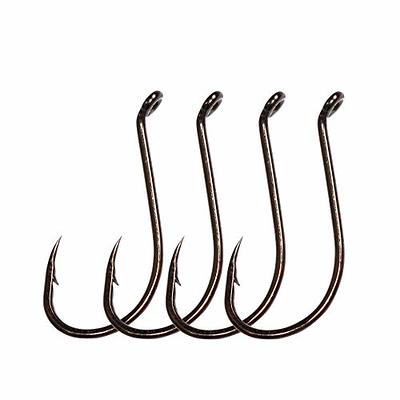 FLAMEEN Fishing Hook,100Pcs 6/0# High-carbon Steel Fish Hooks With Barb  Lure Bait Fishing Tackle,Fish Hook