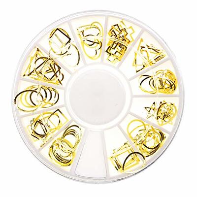 WEILUSI 20PCS Gold Cross Nail Charms 3D Heart Shaped Zircon Nail  Rhinestones Dangle Nail Jewelry Crystal Gems Nail Diamond for DIY Nail  Design Craft