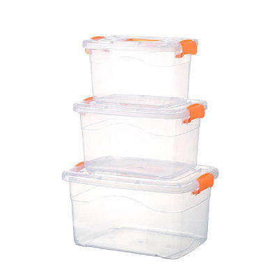 BTSKY 2 Layer Clear Plastic Dividing Storage Box with Removable