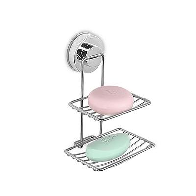 Handy Housewares Clear Plastic Wall Mount Shower / Bath Soap Bar Holder Dish  Wth Suction Cups 